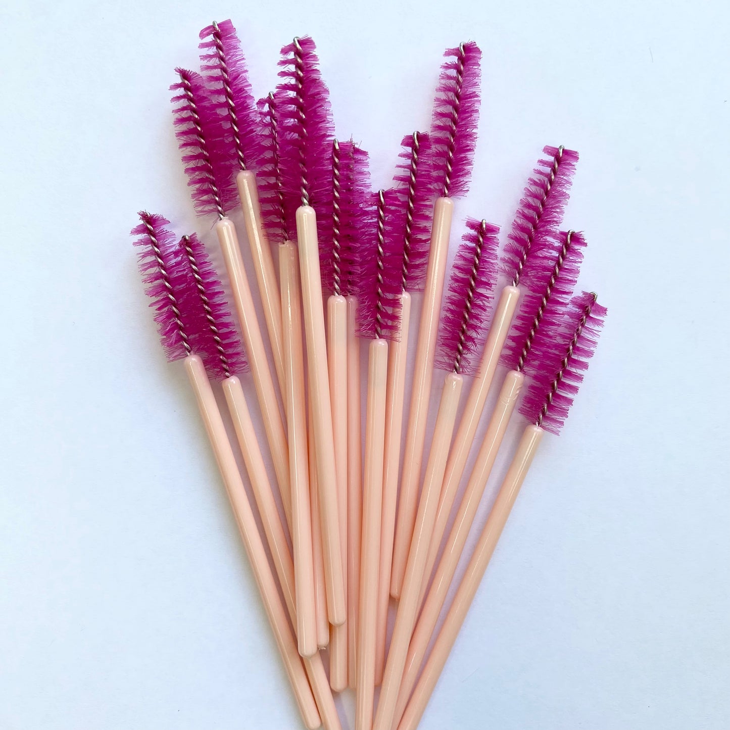 Mascara wands/spoolies peach/magenta 50 pack