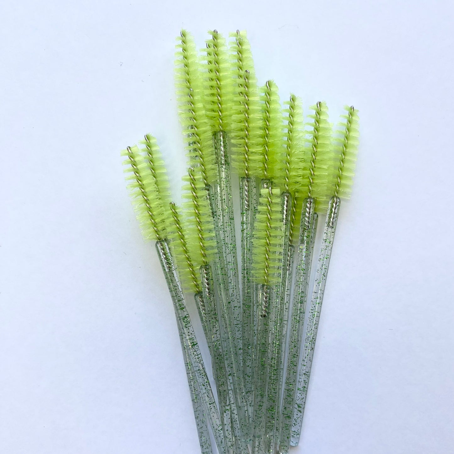 Mascara Wands/spoolies Green Glitter
