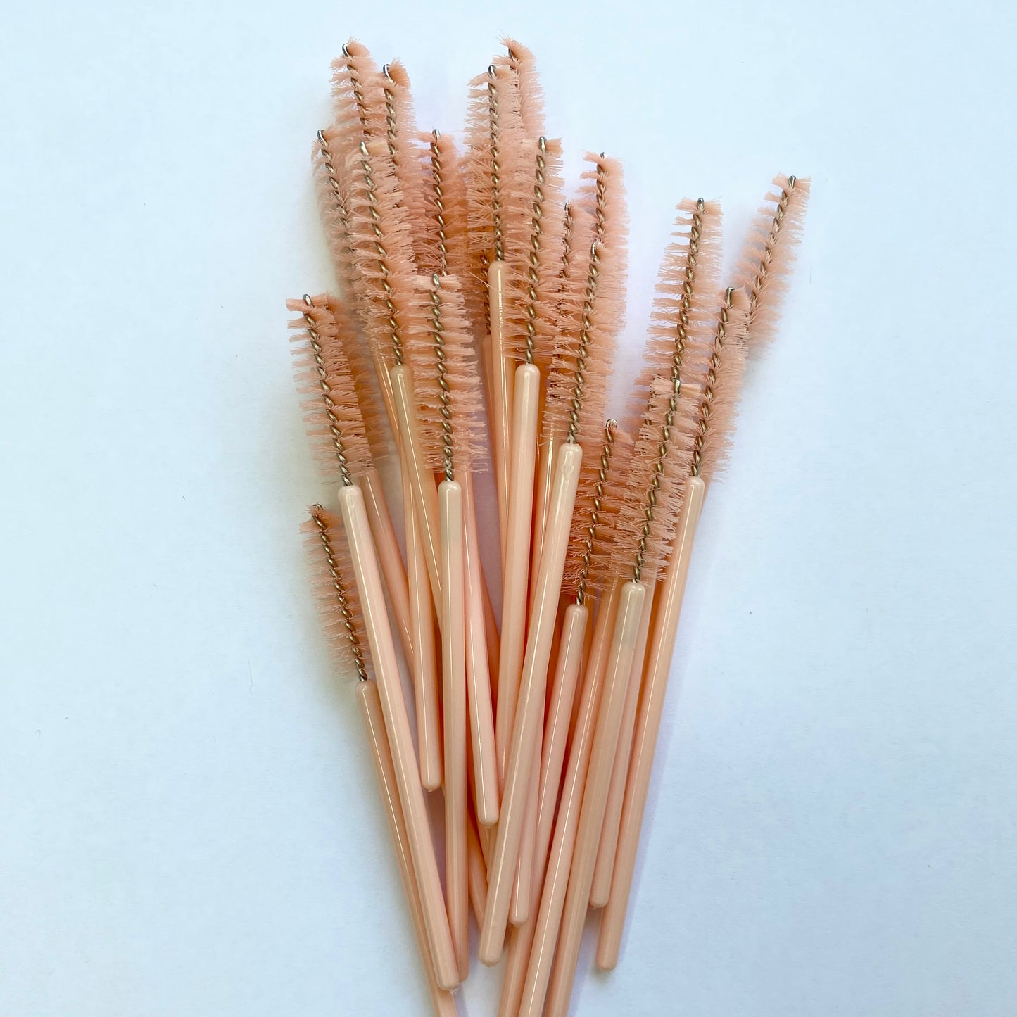 Mascara Wands/Spoolies Peach 50 Pack