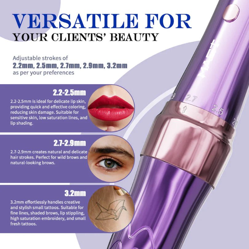 Mast P60 Wireless Tattoo Pen Machine - Adjustable Stroke - Cosmetica Pro Store