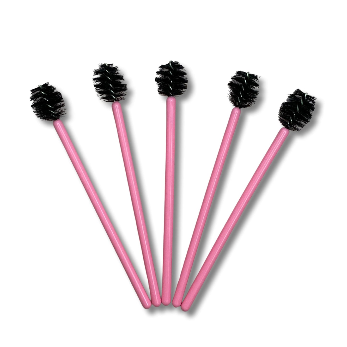 Mini Mascara wands/spoolies pink/black 50 Pack - Cosmetica Pro Store