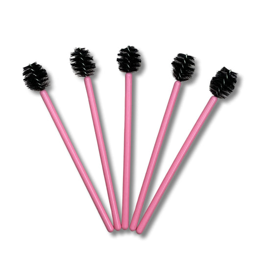 Mini Mascara wands/spoolies pink/black 50 Pack - Cosmetica Pro Store