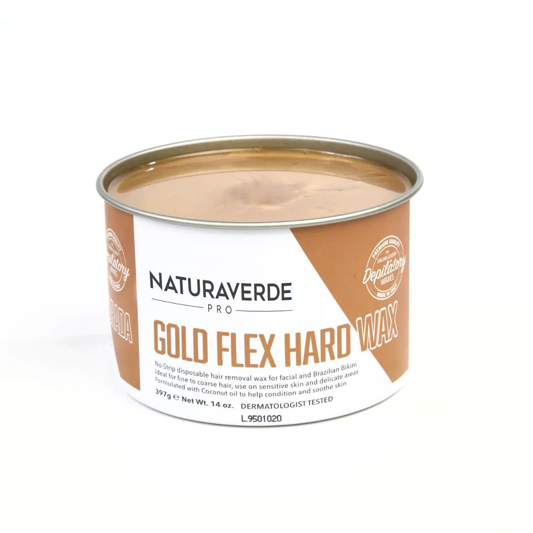 NATURAVERDE PRO - GOLD FLEX HARD WAX CAN 397g - Cosmetica Pro Store