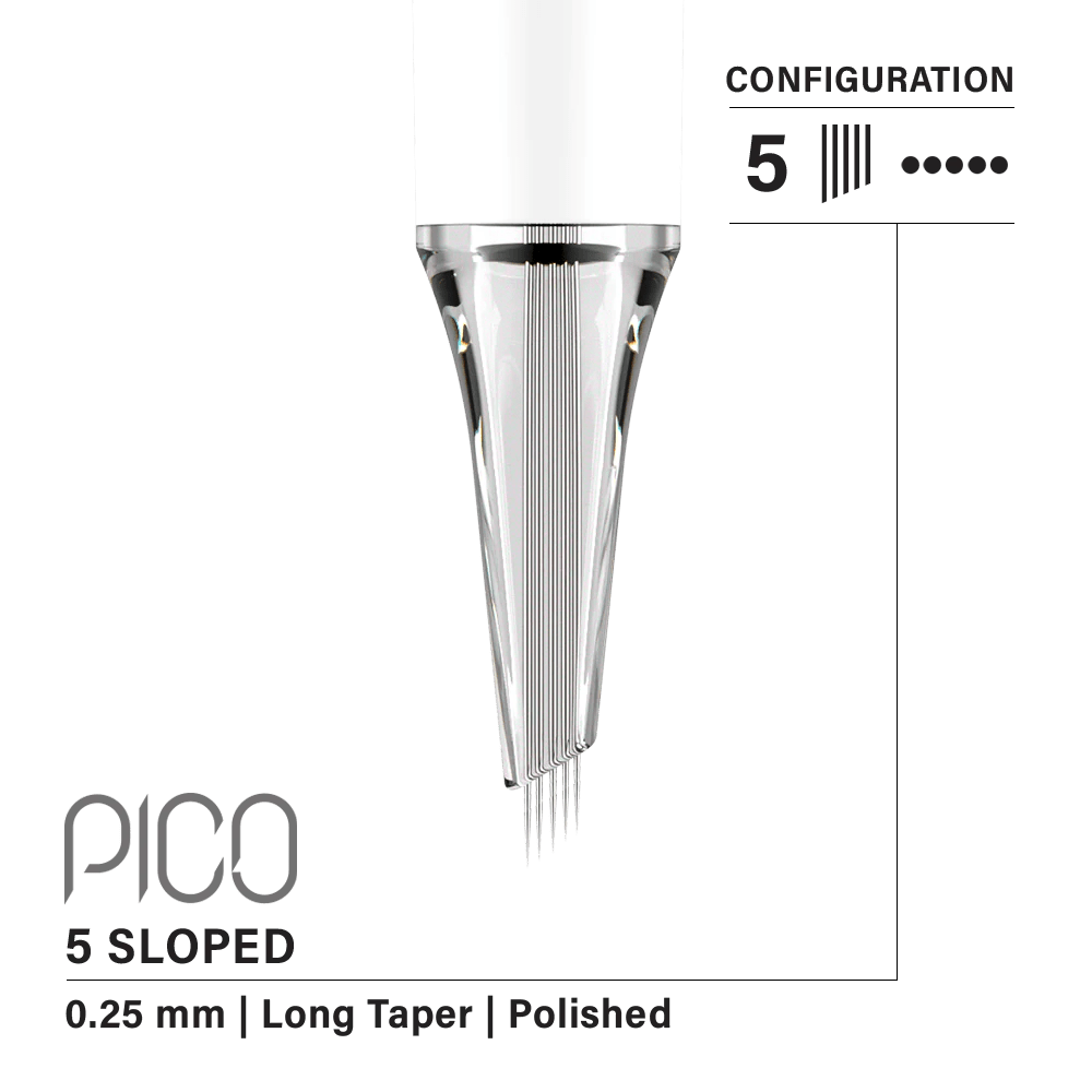 Vertix Pico 5 Sloped 0.25mm Long Taper (20 pack) - Cosmetica Pro Store