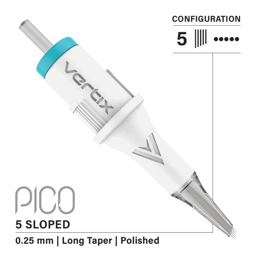 Vertix Pico 5 Sloped 0.25mm Long Taper (20 pack) - Cosmetica Pro Store