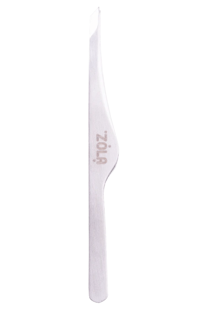 Zola - Slanted Tweezers (Silver) - Cosmetica Pro Store