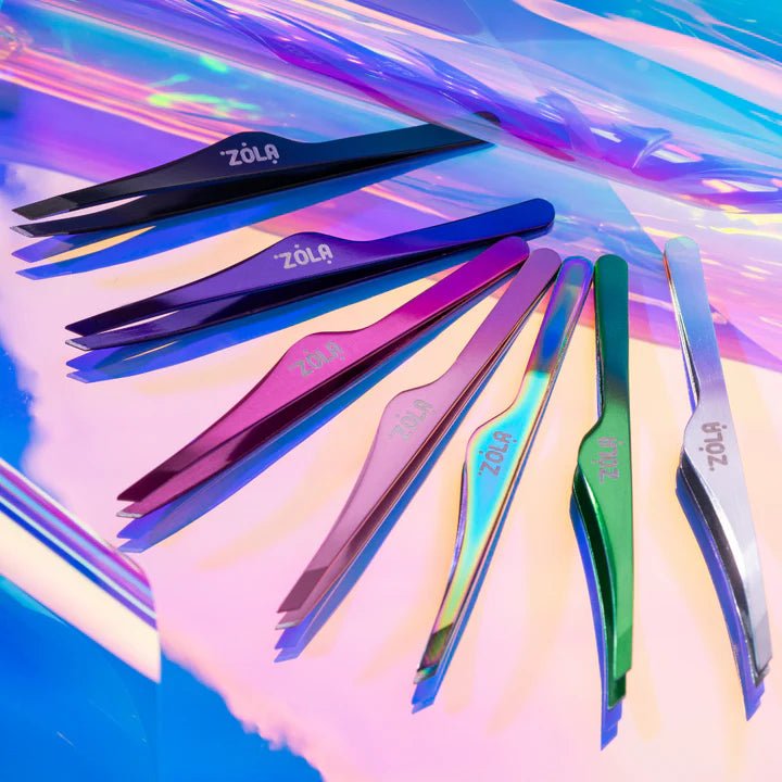 Zola - Slanted Tweezers (Violet) - Cosmetica Pro Store