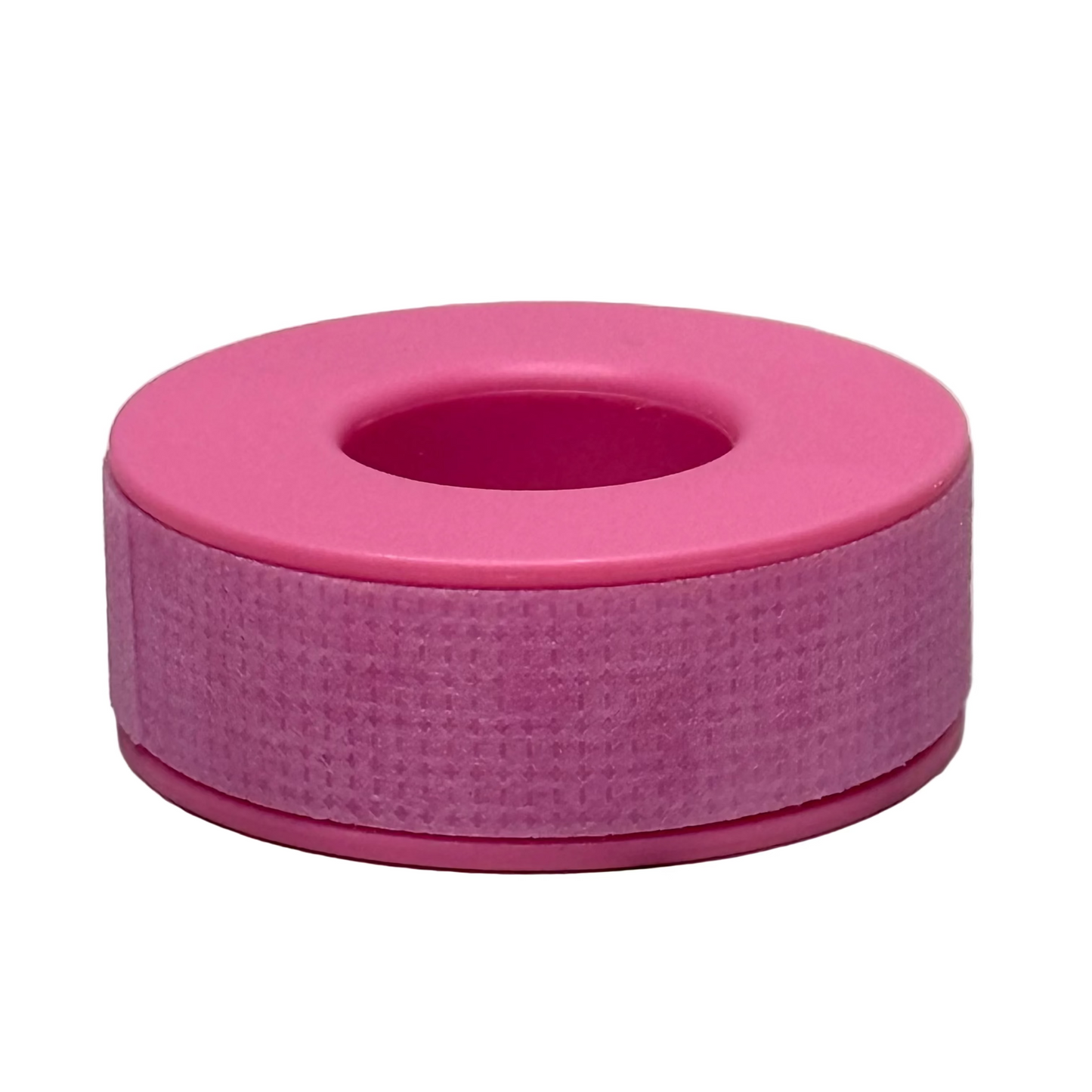 Pink woven tape white background