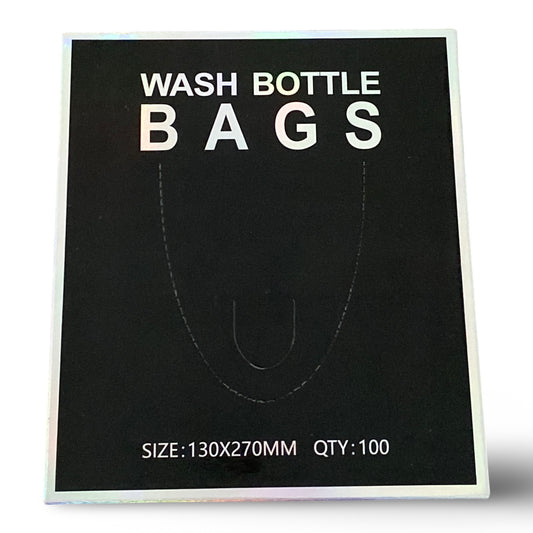 Black Box containgin clear wash bottle bags to cover wash bottle.