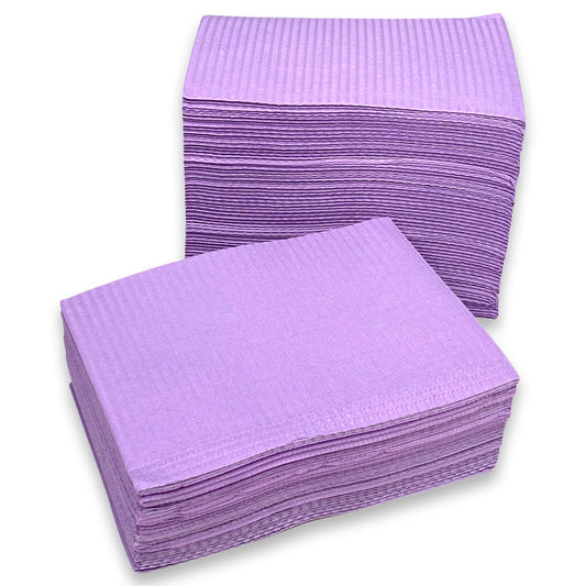 Disposable Dental Bibs 3 ply Lavender - Cosmetica Pro Store