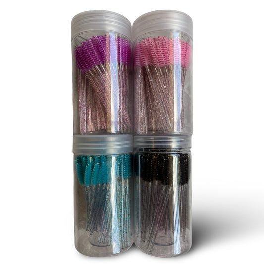 Glitter Mascara Wands/Spoolies 100 pack - Cosmetica Pro Store