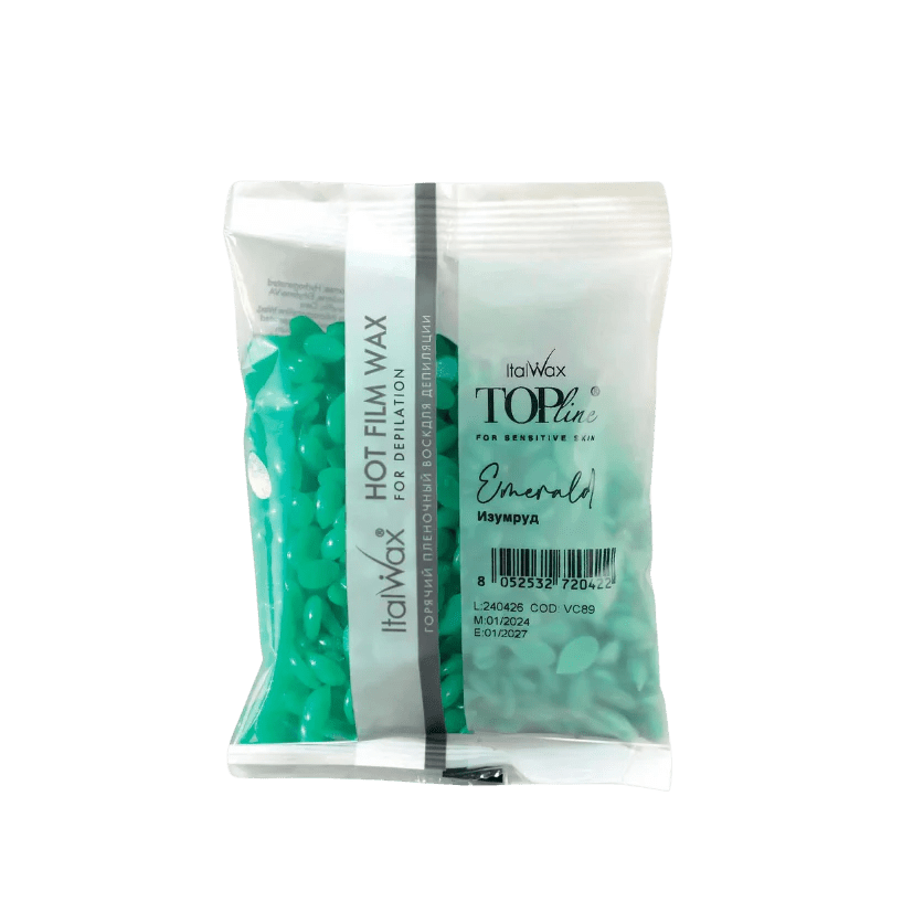 ITALWAX - Hard Wax Emerald Top Line, 100g - Cosmetica Pro Store