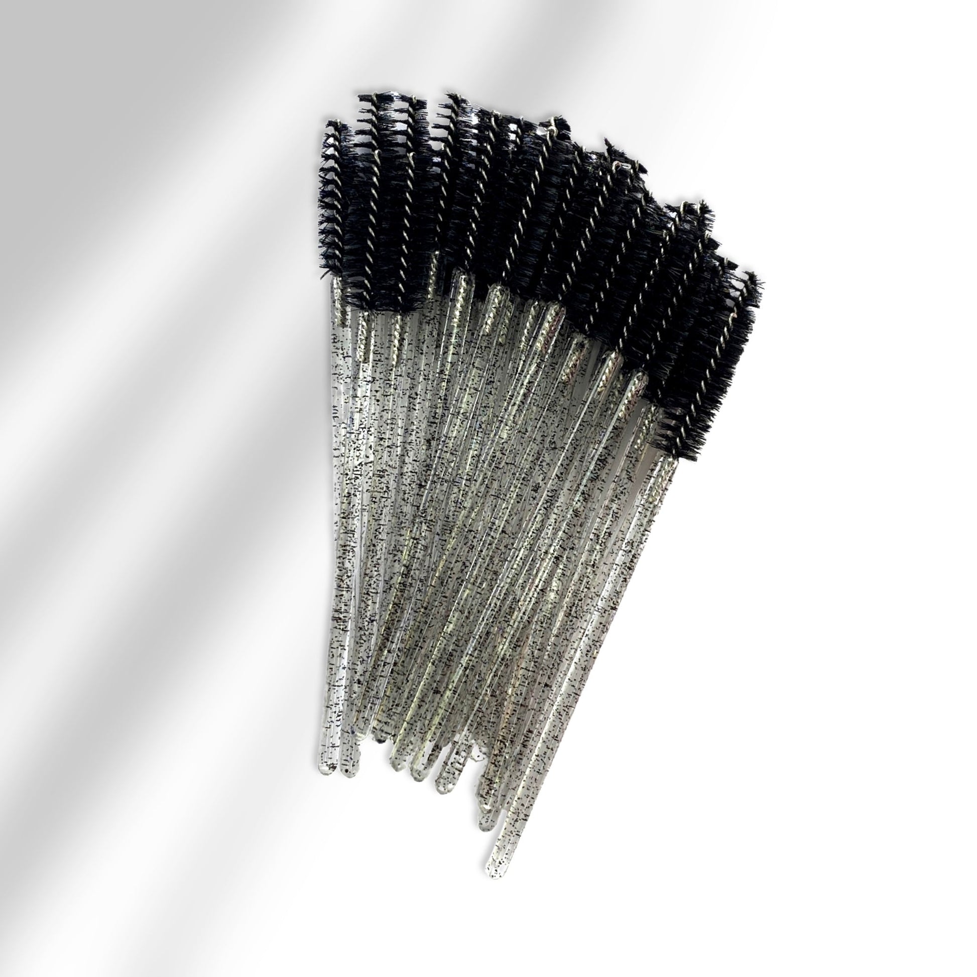 Mascara Wands/ Spoolies Black Glitter 50 Pack - Cosmetica Pro Store