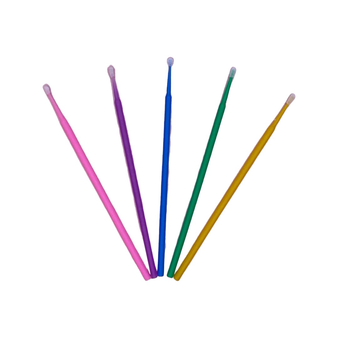 Micro Brushes Fine 100 Pack Assorted colours - Cosmetica Pro Store