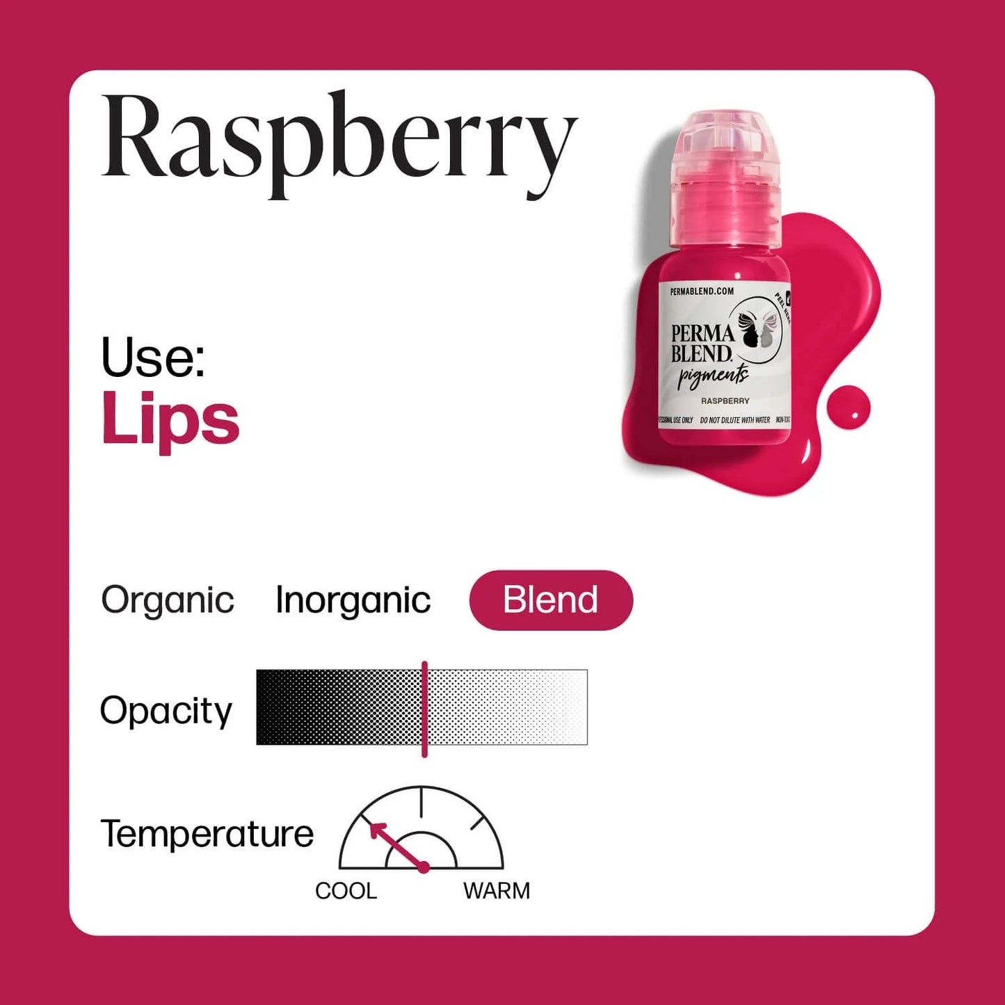 Perma Blend Lip Pigment - Raspberry 15ml - Cosmetica Pro Store