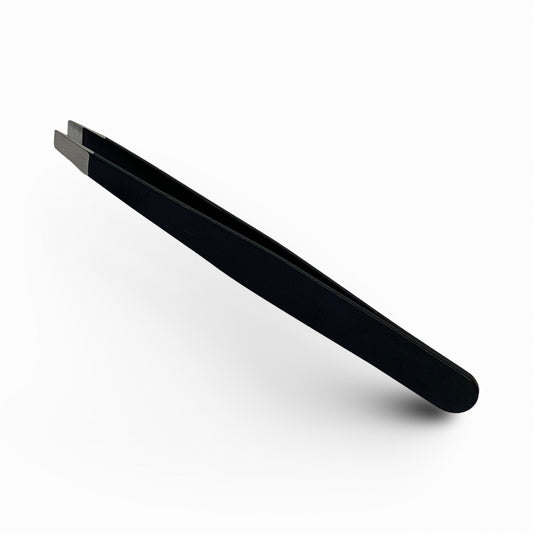 Pro Slanted Tweezers - Black - Cosmetica Pro Store