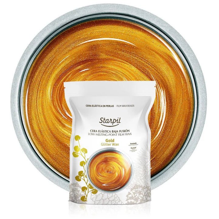 Starpil - Glitter Wax Beads Gold (1KG) - Cosmetica Pro Store