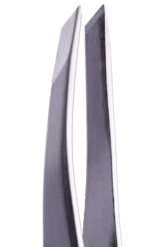 Zola - Slanted Tweezers (Silver) - Cosmetica Pro Store