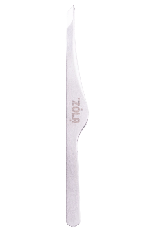Zola - Slanted Tweezers (Silver) - Cosmetica Pro Store