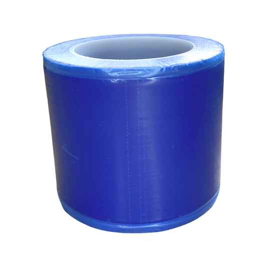 Blue roll of protective barrier film 