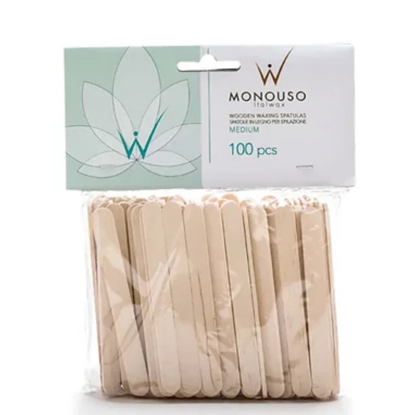ITALWAX - Disposable Wooden Wax Spatula Medium 100 pcs