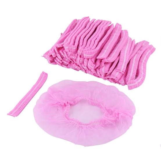 Pink Disposable Hair Caps 100 Pack