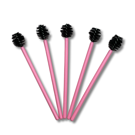 Mini Mascara wands/spoolies pink/black 50 Pack