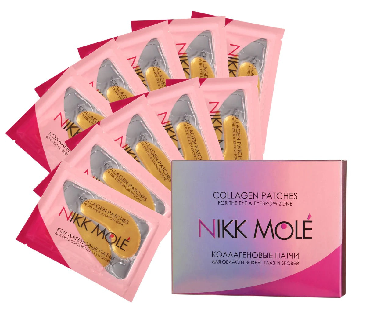 NIKK MOLE - Collagen Under Eye & Brow Pad Gold 10 Pack