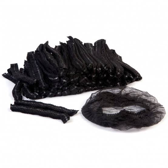 Black Disposable Hair Caps 100 Pack