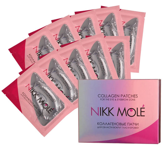 NIKK MOLE - Collagen Under Eye & Brow Pad Green Tea 10 Pack