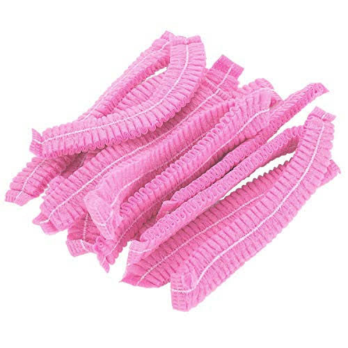 Pink Disposable Hair Caps 100 Pack